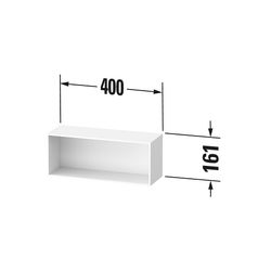 Duravit Zencha Wandregal, 140x400x161mm, Graphit SM, 1 offener Fächer, wandhän... DURAVIT-ZE1210080800000 4063382829481 (Abb. 1)
