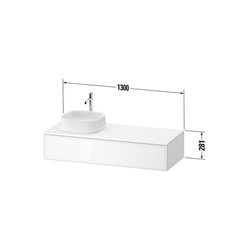Duravit Zencha Konsolen-WTU wandh. 550x1300x281mm R, Schwarz Linienstruktur, G... DURAVIT-ZE4812R63800000 4063382841490 (Abb. 1)