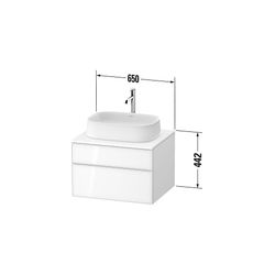 Duravit Zencha Konsolenwaschtischunterbau wandh 550x650x442mm Weiß, Glas, Korp... DURAVIT-ZE4820064840000 4063382835130 (Abb. 1)