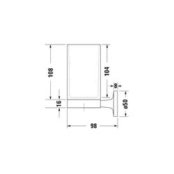 Duravit Starck T Zahnputzbecher doppelt wandhäng., Position R L, 170x98x140mm, Bron... DURAVIT-0099480400 4067116087215 (Abb. 1)