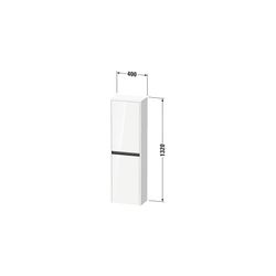 Duravit Ketho.2 Halbhochschrank Dekor 240x400x1320mm Nusb.dunkel Matt, 2 Türen... DURAVIT-K21319R21210000 4063382817792 (Abb. 1)