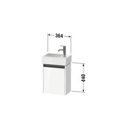 Duravit Ketho.2 Waschtischunterbau wandh. 238x364x440mm, R, Basalt Matt, Griff... DURAVIT-K25071R43430000 4063382822246 (Abb. 1)