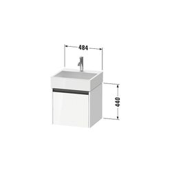 Duravit Ketho.2 Waschtischunterbau wandhäng. 460x484x440mm, Taupe SM, Griff An... DURAVIT-K25074083830000 4063382823373 (Abb. 1)