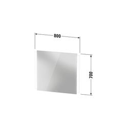 Duravit Ketho.2 Spiegel Wandmontage 33x800x700mm, Mattweiß, LED, 18W, Betätigu... DURAVIT-K27072000000000 4063382818522 (Abb. 1)