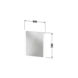 Duravit Ketho.2 Spiegelschrank Wandmontage 157x600x700mm, Weiß, 1 Tür L LKZ0, ... DURAVIT-K27135L00000010 4063382818140 (Abb. 1)