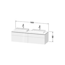 Duravit L-Cube Konsolenwaschtischunterbau wandh 550x1620x482mm Flanell Grau HG... DURAVIT-LC4873B89890000 4063382904911 (Abb. 1)