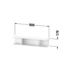 Duravit Ketho.2 Wandregal 150x800x170mm, Weiß Hochglanz, 3 offene Fächer, wand... DURAVIT-K21208022220000 4063382811776 (Abb. 1)