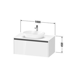Duravit Ketho.2 Konsolenwaschtischunterbau wandh 550x1000x459mm Eiche Marmorie... DURAVIT-K24886055550000 4067116350319 (Abb. 1)