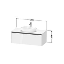 Duravit Ketho.2 Konsolenwaschtischunterbau wandh 550x1200x459mm Eiche Marmorie... DURAVIT-K24887055550000 4067116350425 (Abb. 1)