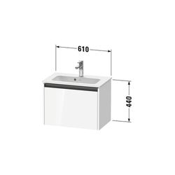 Duravit Ketho.2 Waschtischunterbau wandh. 390x610x440mm, Compact Leinen Matt, ... DURAVIT-K25055075750000 4063382812605 (Abb. 1)