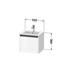 Duravit Ketho.2 Waschtischunterbau wandh. 420x510x440mm, Eiche Marmoriert Matt... DURAVIT-K25061055550000 4067116356588 (Abb. 1)