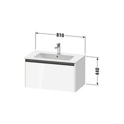 Duravit Ketho.2 Waschtischunterbau wandh. 480x810x440mm, Eiche Marmoriert Matt... DURAVIT-K25063055550000 4067116356618 (Abb. 1)