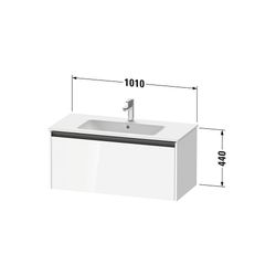 Duravit Ketho.2 Waschtischunterbau wandh. 480x1010x440mm, Eiche Mar. Matt, Gri... DURAVIT-K25064055550000 4067116356922 (Abb. 1)