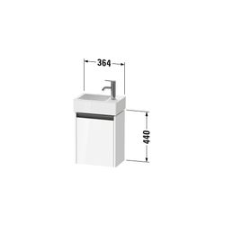 Duravit Ketho.2 Waschtischunterbau wandh. 238x364x440mm, R, Basalt Matt, Griff... DURAVIT-K25071R43430000 4063382822246 (Abb. 1)