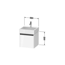 Duravit Ketho.2 Waschtischunterbau wandhäng. 460x484x440mm, Taupe SM, Griff An... DURAVIT-K25074083830000 4063382823373 (Abb. 1)