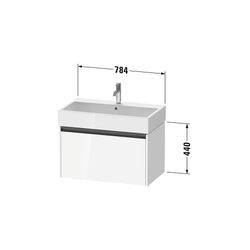 Duravit Ketho.2 Waschtischunterbau wandh. 460x784x440mm, Eiche Marmoriert Matt... DURAVIT-K25077055550000 4067116357349 (Abb. 1)