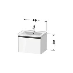 Duravit Ketho.2 Waschtischunterbau wandh. 455x634x440mm, Eiche Marmoriert Matt... DURAVIT-K25082055550000 4067116357394 (Abb. 1)