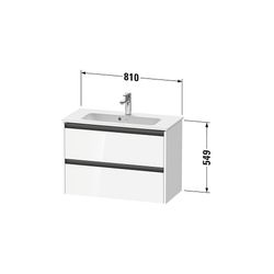 Duravit Ketho.2 Waschtischunterbau wandhäng. 390x810x549mm, Compact, Eiche Mar... DURAVIT-K25256055550000 4067116357448 (Abb. 1)