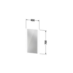 Duravit Ketho.2 Spiegel Wandmontage 33x400x700mm, Mattweiß, LED, 18W, Betätigu... DURAVIT-K27070000000000 4063382812957 (Abb. 1)