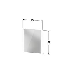 Duravit Ketho.2 Spiegel Wandmontage 33x600x700mm, Mattweiß, LED, 18W, Betätigu... DURAVIT-K27071000000000 4063382812964 (Abb. 1)