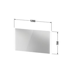 Duravit Ketho.2 Spiegel Wandmontage 33x1200x700mm, Mattweiß, LED, 18W, Betätig... DURAVIT-K27074000000000 4063382818645 (Abb. 1)