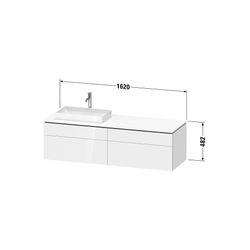 Duravit L-Cube Konsolenwaschtischunterbau wandh 550x1620x482mm R, Eiche Marmor... DURAVIT-LC4871R55550000 4067116355185 (Abb. 1)