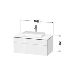 Duravit L-Cube Konsolenwaschtischunterbau wandh 550x1020x482mm Eiche Marmorier... DURAVIT-LC4881055550000 4067116354997 (Abb. 1)