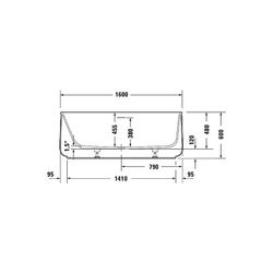 Duravit Zencha Badewanne 600x850x1600mm, 306l, Mattweiß, Oval, Freistehend, 1 ... DURAVIT-700462000000000 4063382792525 (Abb. 1)