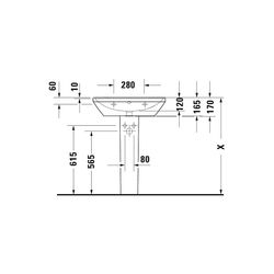 Duravit D-Neo Waschtisch 440x650x165mm wandhäng., Weiß Hochglanz, Rechteckig, 1 Was... DURAVIT-2366650000 4063382016607 (Abb. 1)