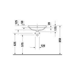 Duravit No.1 Einbauwaschtisch 435x550x175mm, Weiß Hochglanz, mit HLB/Überlauf, 1 H... DURAVIT-03555500272 4063382180322 (Abb. 1)