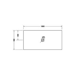 Duravit Sustano Duschwanne Halbeinbau Bodenbündig, 900x1800x30mm, Rechteckig, ... DURAVIT-720289650000000 4063382919175 (Abb. 1)