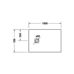 Duravit Sustano Duschwanne Halbeinbau Bodenbündig, 700x1000x30mm, Rechteckig, ... DURAVIT-720272620000000 4063382920324 (Abb. 1)