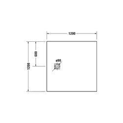 Duravit Sustano Duschwanne Halbeinbau Bodenbündig, 1200x1200x30mm, Quadratisch... DURAVIT-720279730000000 4063382919885 (Abb. 1)