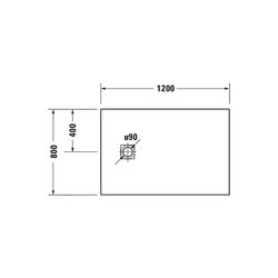 Duravit Sustano Duschwanne Halbeinbau Bodenbündig, 800x1200x30mm, Rechteckig, ... DURAVIT-720276650000000 4063382920102 (Abb. 1)