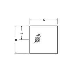 Duravit Sustano Duschwanne Halbeinbau Bodenbündig, 800x800x30mm, Quadratisch, ... DURAVIT-720269630000000 4063382920515 (Abb. 1)
