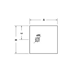 Duravit Sustano Duschwanne Halbeinbau Bodenbündig, 800x800x30mm, Quadratisch, ... DURAVIT-720269630000000 4063382920515 (Abb. 1)