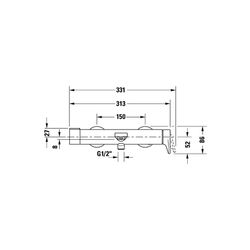 Duravit Tulum by Starck Einhebel-Wannenmischer Aufputz, Chrom, Anschlussart S-Ans... DURAVIT-TU5230000010 4063382961273 (Abb. 1)