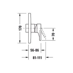 Duravit Tulum by Starck Einhebel-Brausemischer Unterputz, Anzahl Verbraucher 1, M... DURAVIT-TU4210010046 4063382961389 (Abb. 1)