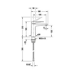 Duravit Tulum by Starck Einhebel-Waschtischmischer M, Mattschwarz, 5l/min, Hebelg... DURAVIT-TU1020002046 4063382961341 (Abb. 1)