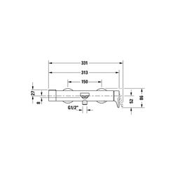 Duravit Tulum by Starck Einhebel-Wannenmischer Aufputz, Chrom, Anschlussart S-Ans... DURAVIT-TU5230000010 4063382961273 (Abb. 1)