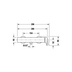 Duravit Tulum by Starck Einhebel-Brausemischer Aufputz, Chrom, Anschlussart S-Ans... DURAVIT-TU4230000010 4063382961266 (Abb. 1)