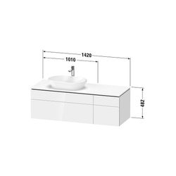 Duravit L-Cube Konsolen-WTU wandh. 550x1420x482mm Natur Eiche Matt, mittig, mi... DURAVIT-LC4877030300000 4063382927415 (Abb. 1)