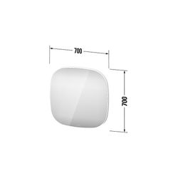 Duravit Zencha Spiegel Wandmontage 50x700x700mm, Weiß, LED, 29W, Betätigung Ap... DURAVIT-ZE7066000000000 4063382807922 (Abb. 1)