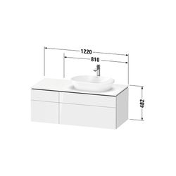 Duravit L-Cube Konsolen-WTU wandh. 550x1220x482mm Eiche Marmoriert Matt, mitti... DURAVIT-LC4874055550000 4067116355109 (Abb. 1)