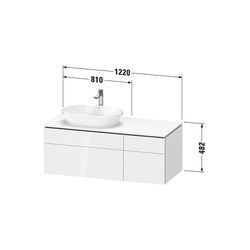 Duravit L-Cube Konsolen-WTU wandh. 550x1220x482mm Eiche Marmoriert Matt, mitti... DURAVIT-LC4876055550000 4067116355048 (Abb. 1)