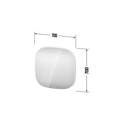 Duravit Zencha Spiegel Wandmontage 50x700x700mm, Weiß, LED, 29W, Betätigung Ap... DURAVIT-ZE7066000000000 4063382807922 (Abb. 1)
