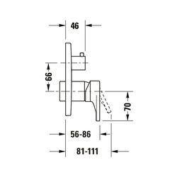 Duravit Tulum by Starck Einhebel-Brausemischer Unterputz, Anzahl Verbraucher 2, M... DURAVIT-TU4210012046 4063382961396 (Abb. 1)