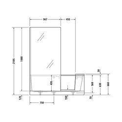 Duravit Shower and Bath Badewanne510x750x1700mm, 285l, Mattweiß, Rechteckig, N... DURAVIT-700454000000000 4053424917481 (Abb. 1)