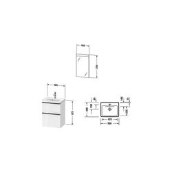 Duravit D-Neo Möbelwaschtisch, Waschtischunterbau, Spiegel 400x500x2000mm, 1 A... DURAVIT-DE0143022220000 4063382922069 (Abb. 1)