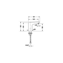 Duravit Waschtischmischer elektronisch Sensor 1, Wassertemperatur voreinstellbar,... DURAVIT-SE1090009010 4063382960870 (Abb. 1)